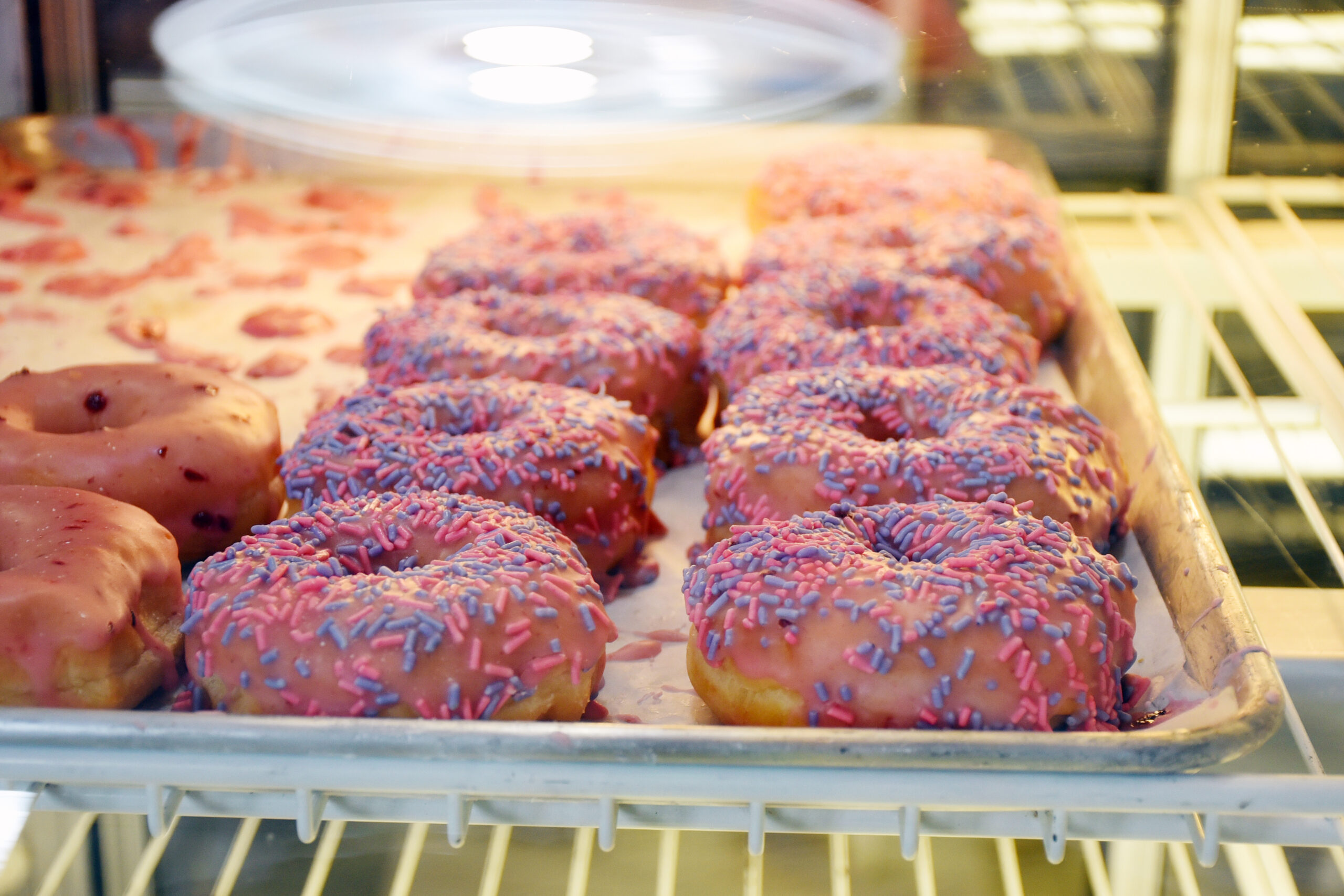 Donuts in a store case Lafayette, Indiana