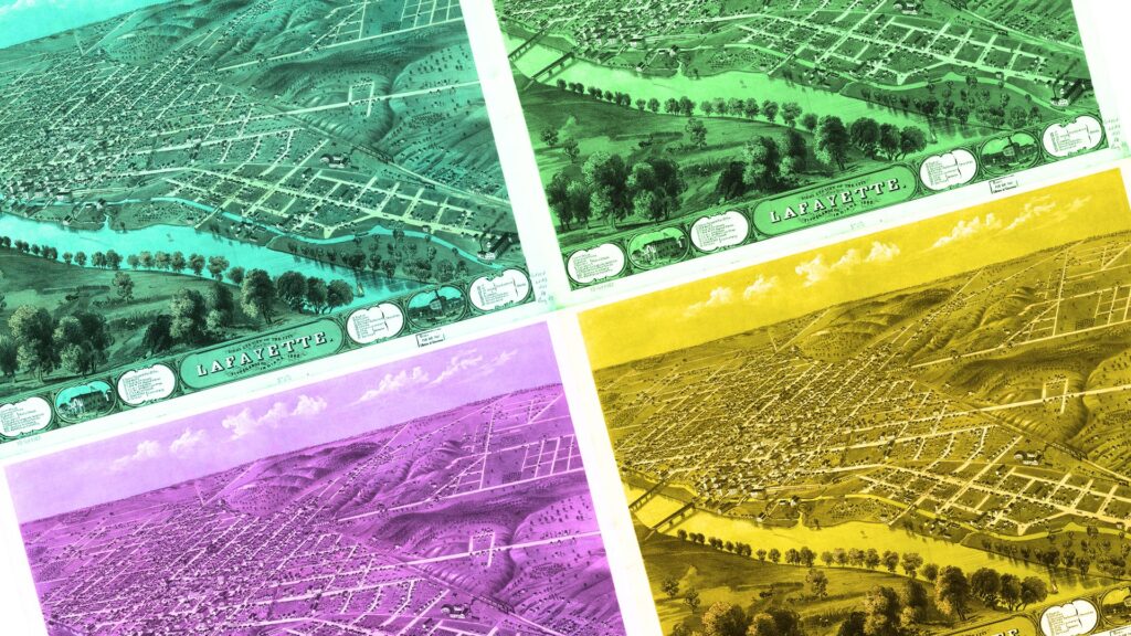 Antique maps of Lafayette, Indiana