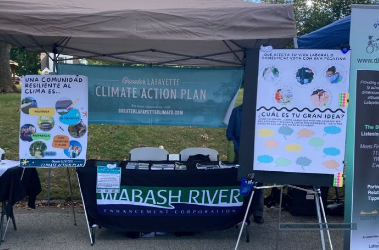 Greater Lafayette Climate Action Plan display at Tippecanoe Latino Fest